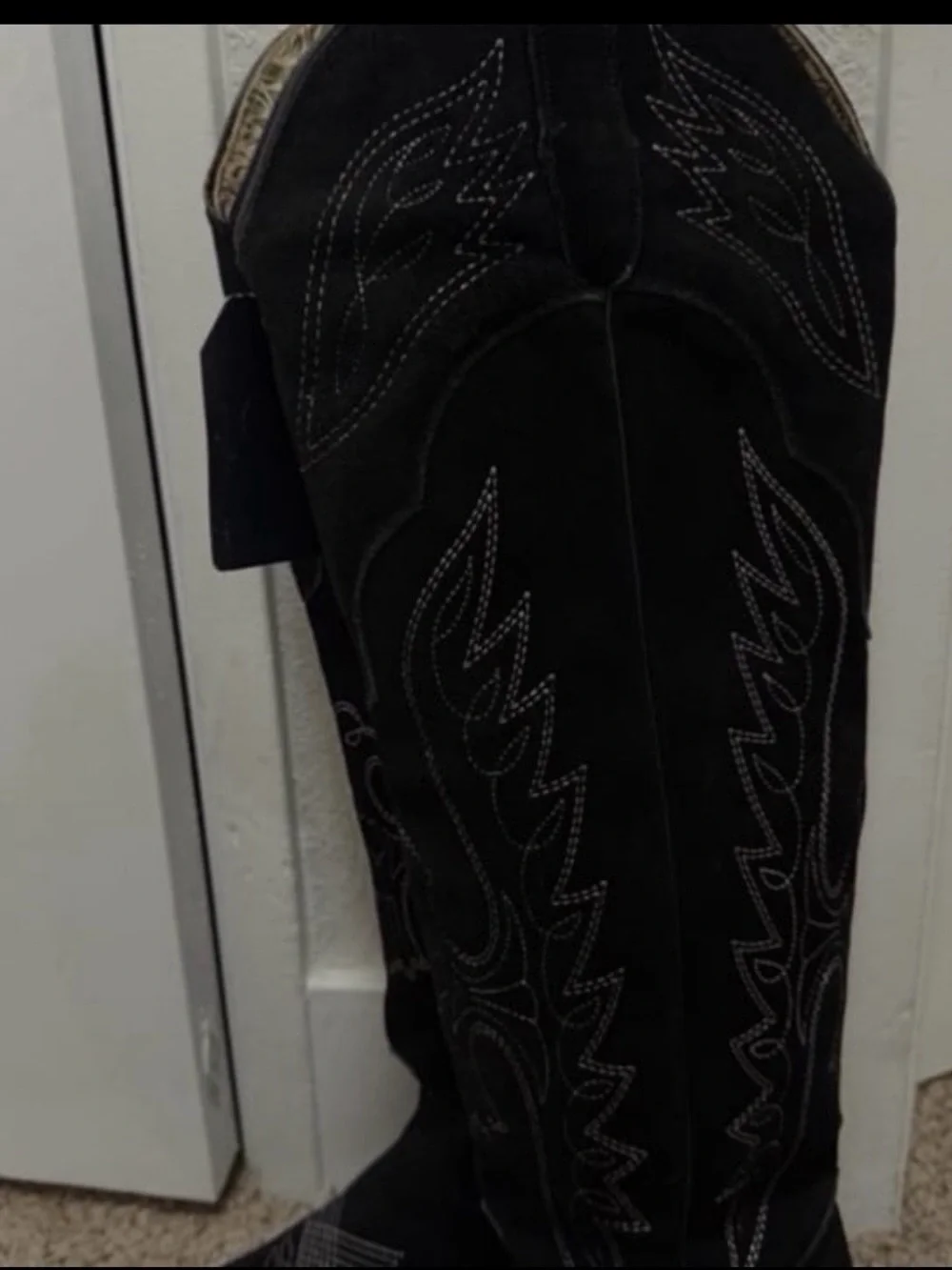 Rockem Black Over the Knee cowboy Boots